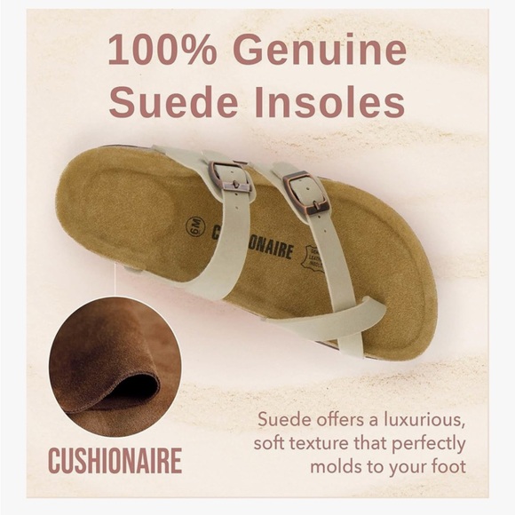 NEW Cushionaire Luna Cork Buckle Sandal like Birkenstock - Picture 5 of 8